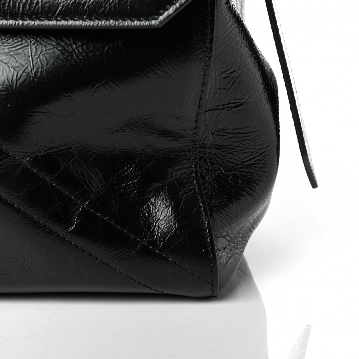Givenchy Creased Patent Calfskin Medium ID Flap Black 5 of 7