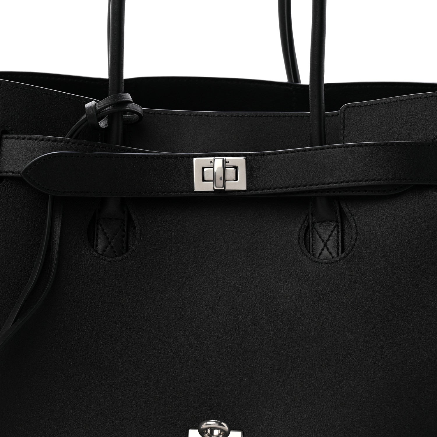 Balenciaga Smooth Calfskin Medium Bel Air Carry All Bag Black 7 of 9