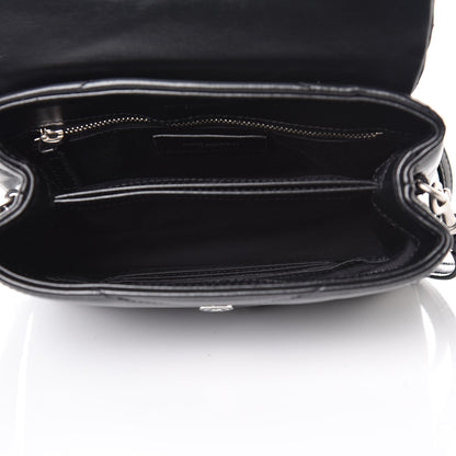 Saint Laurent Calfskin Y Quilted Monogram Toy Loulou Crossbody Bag Black 5 of 8