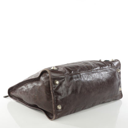 Balenciaga Agneau Giant 21 Silver Hardware Weekender Cafe 5 of 9