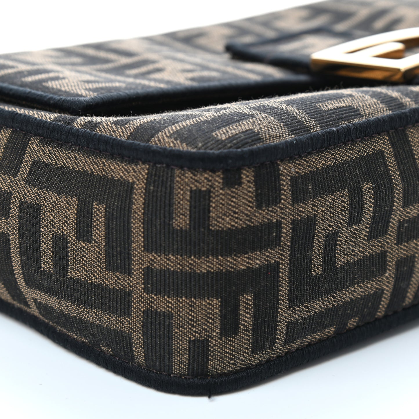 Fabric Jacquard FF 1974 Medium Baguette Tobacco Moro Black