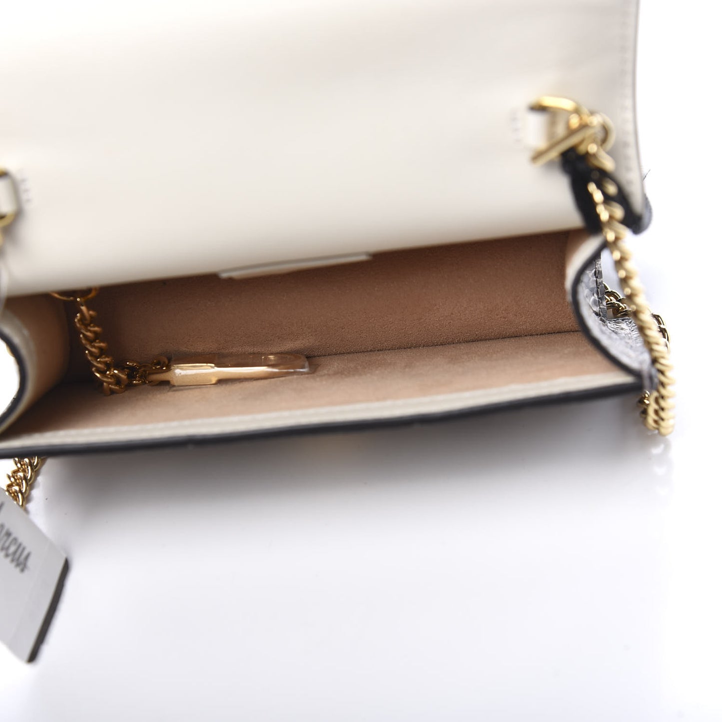 Snakeskin Floral Embroidered Super Mini Sylvie Chain Shoulder Bag