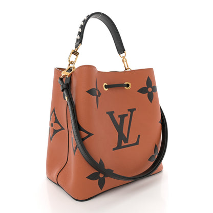 Louis Vuitton Empreinte Monogram Giant Crafty Neonoe MM Caramel Black 4 of 11