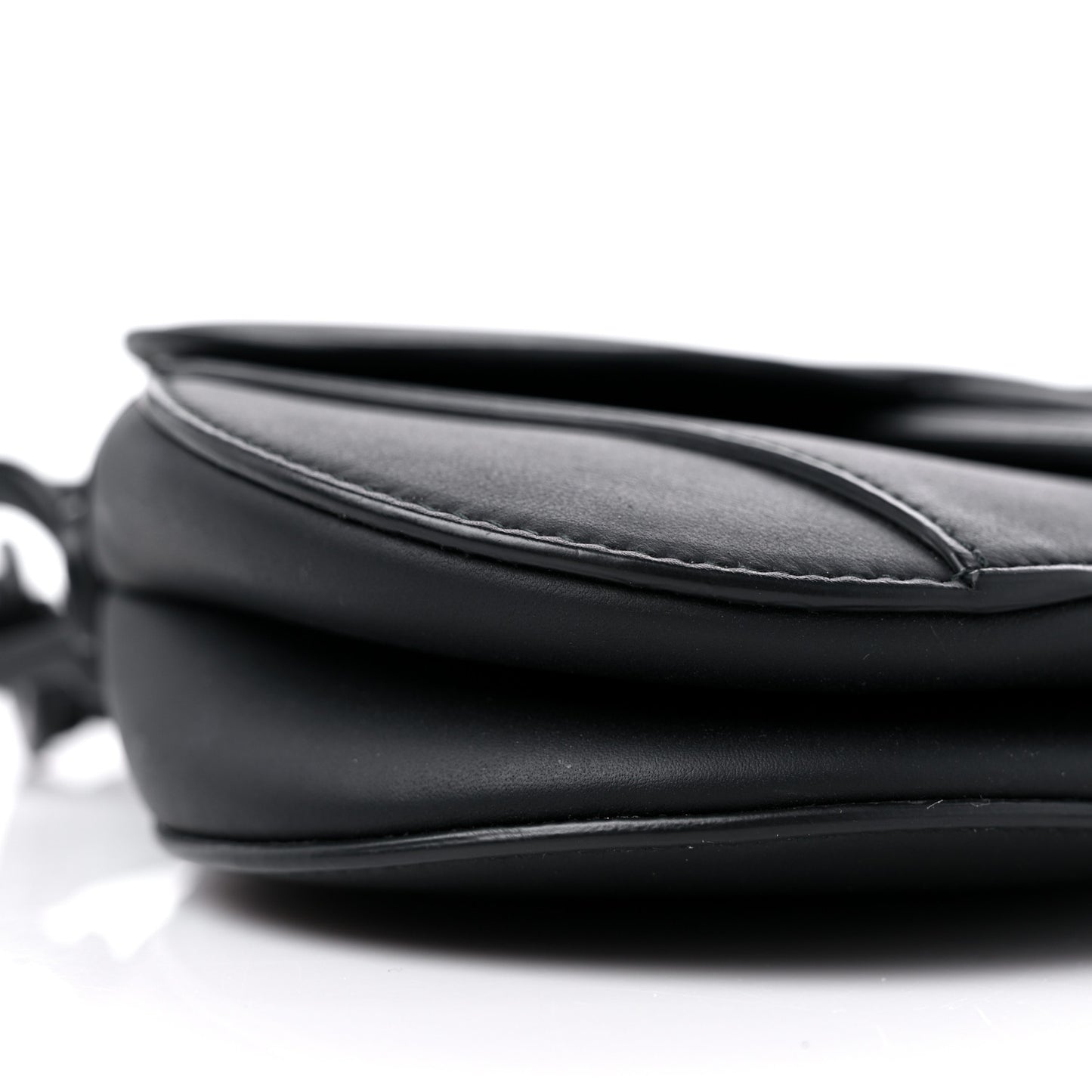 Ultra Matte Calfskin Mini Saddle Bag Black