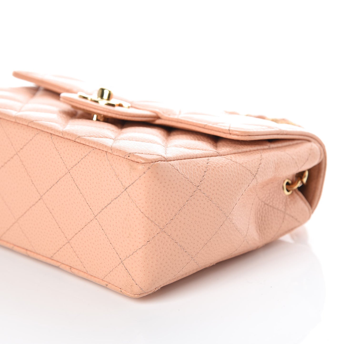 Caviar Quilted Mini Square Flap Pink