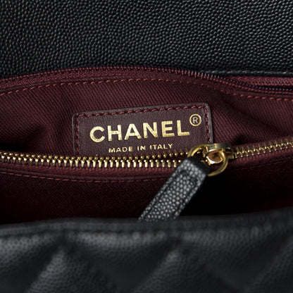 Chanel Caviar Quilted Medium Coco Handle Flap Black 7 of 11