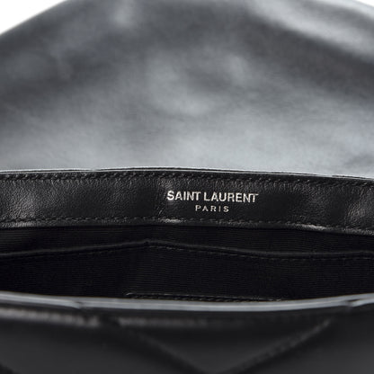 Saint Laurent Calfskin Y Quilted Monogram Loulou Flap Bag Black 7 of 9