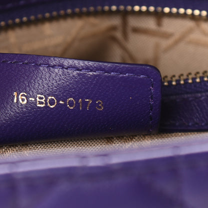 Christian Dior Lambskin Cannage Medium Lady Dior Purple 6 of 8
