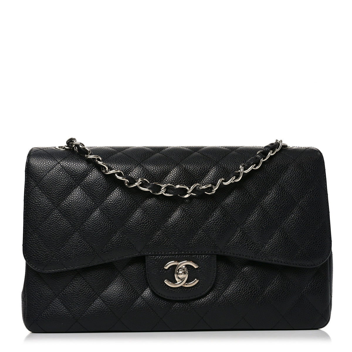Chanel Caviar Quilted Jumbo Double Flap Black 1 of 10