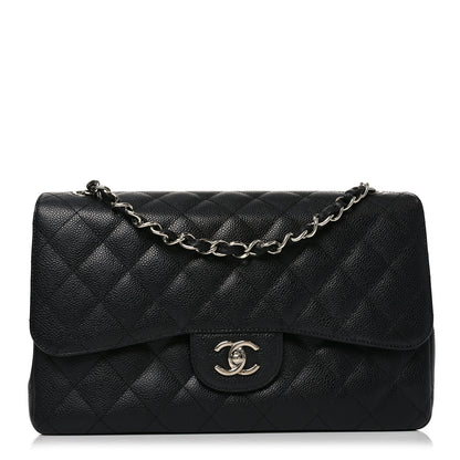 Chanel Caviar Quilted Jumbo Double Flap Black 1 of 10