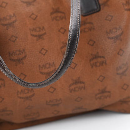 MCM Visetos Shopper Tote Cognac 15 of 18