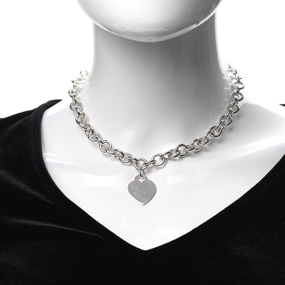 Tiffany Sterling Silver Heart Tag Necklace 2 of 6