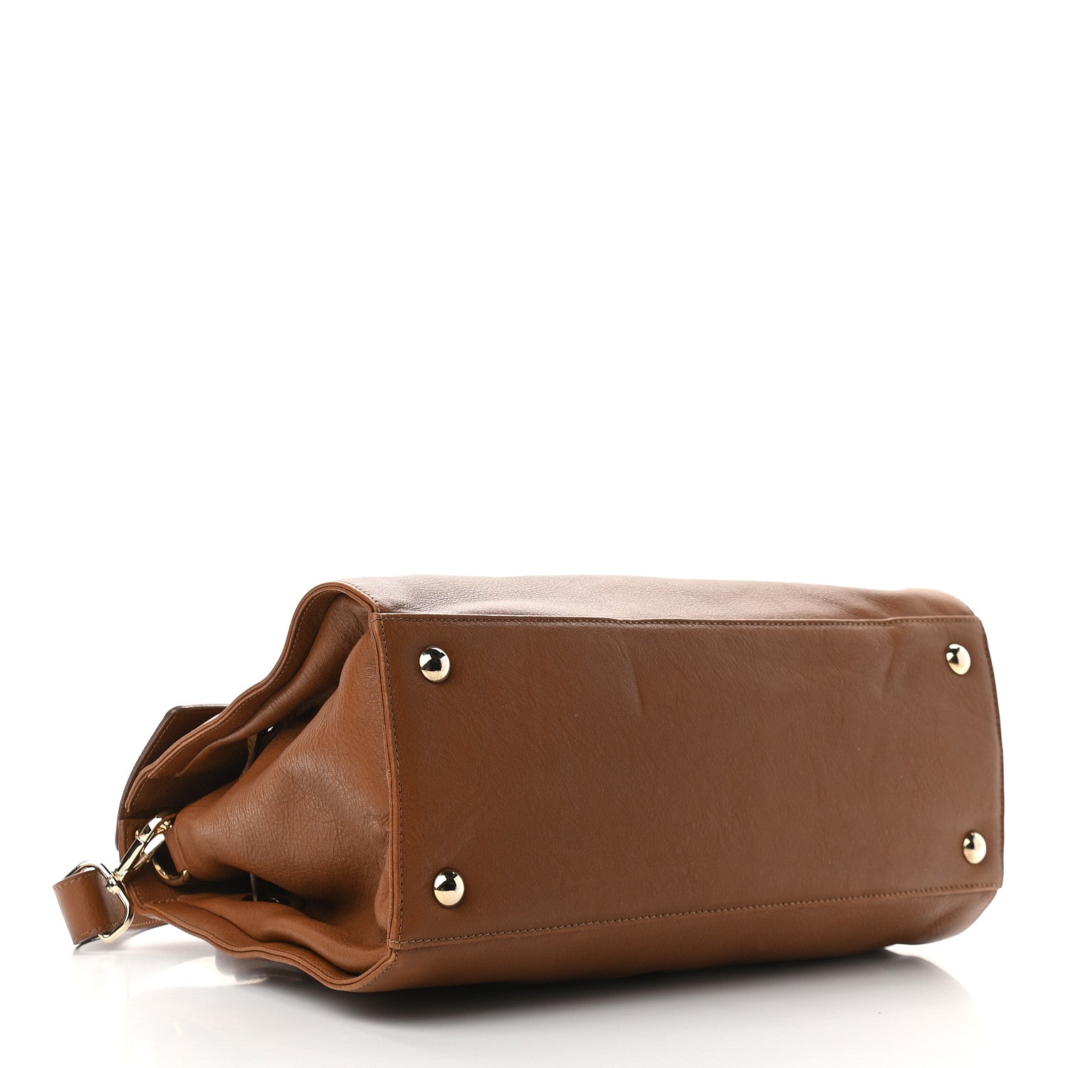 Jimmy Choo Grainy Calfskin Large Rosalie Satchel Brown 4 of 11
