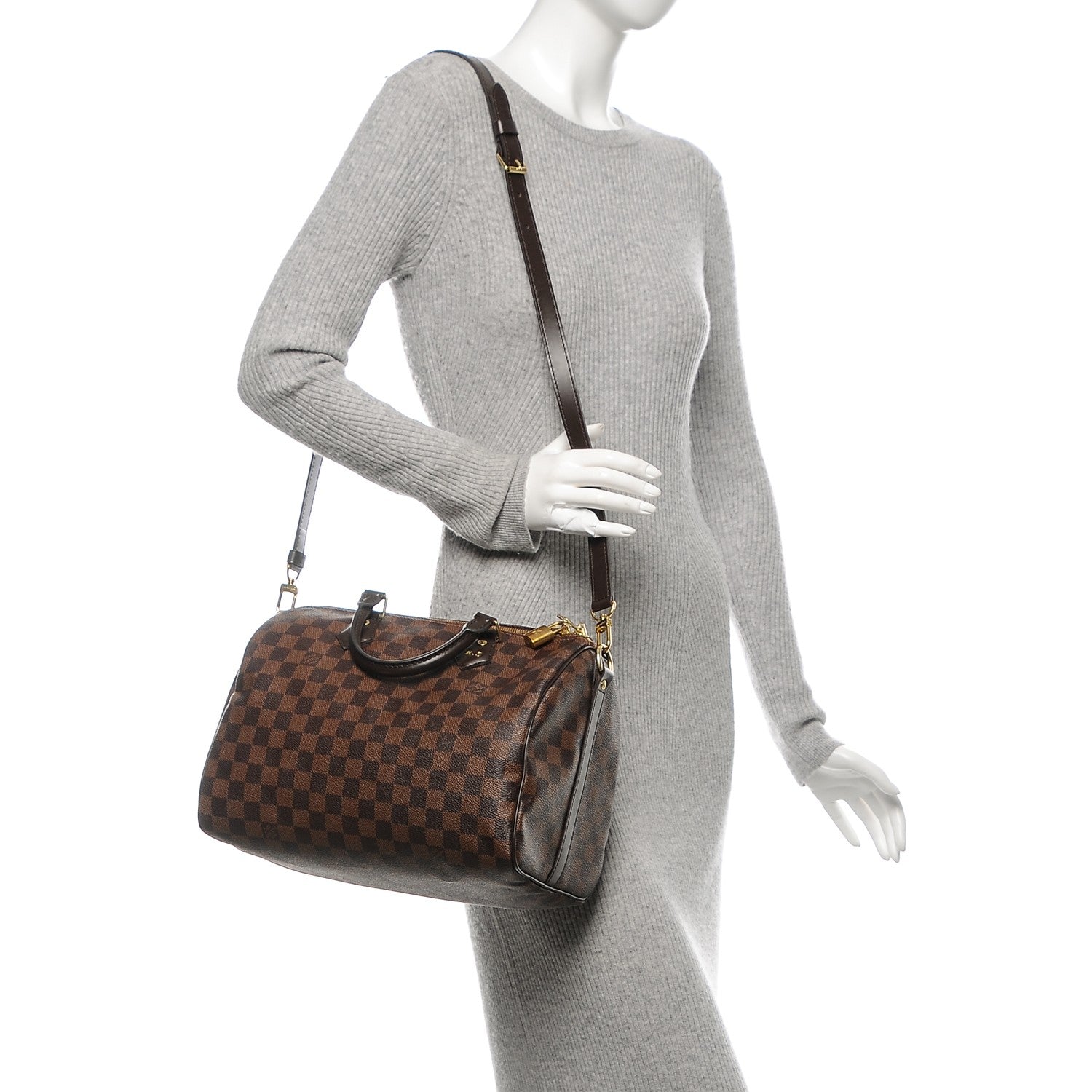 Louis Vuitton Damier Ebene Speedy Bandouliere 30 2 of 7