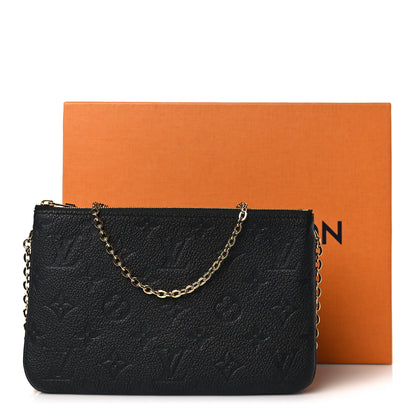 Louis Vuitton Empreinte Double Zip Pochette Black 10 of 10