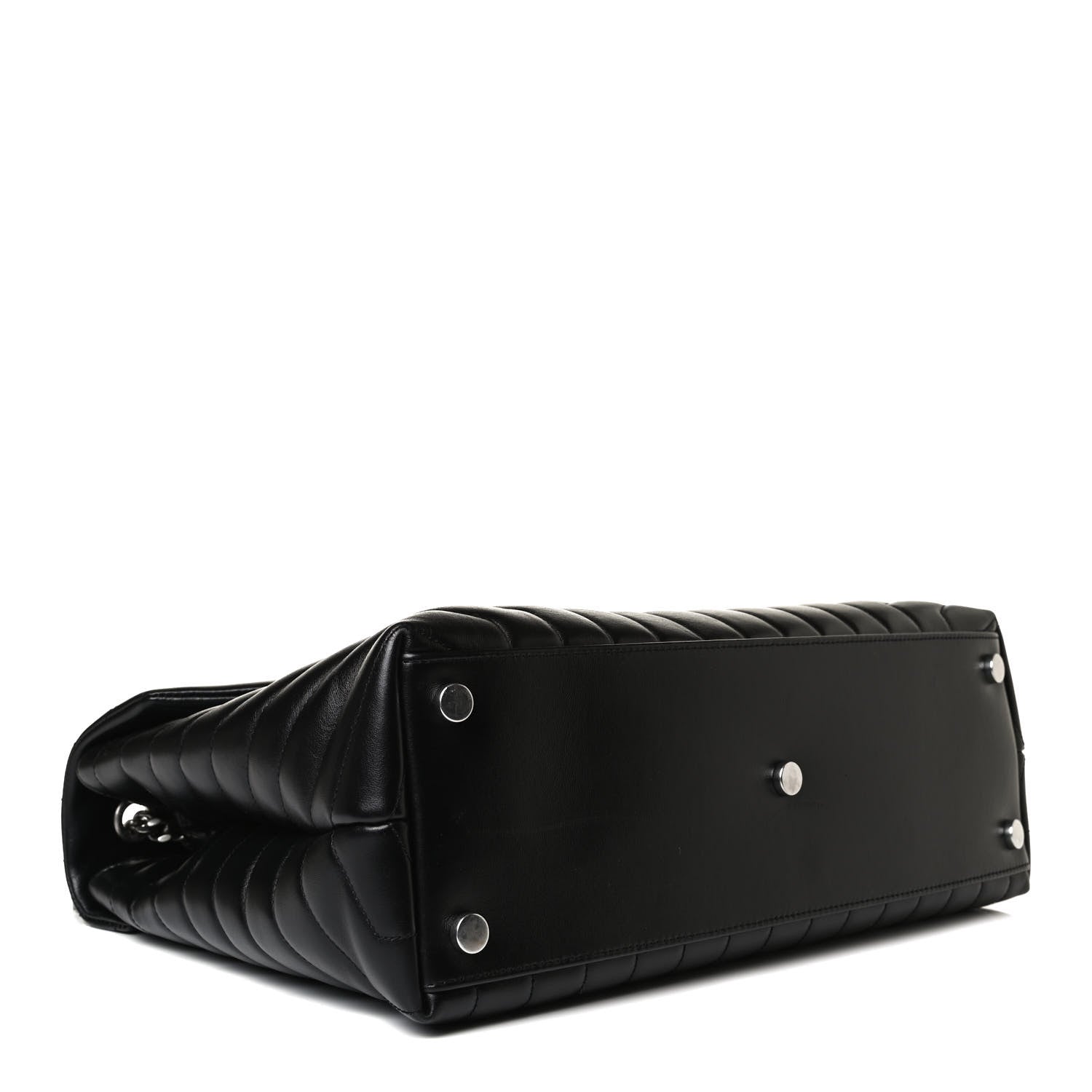 Saint Laurent Calfskin Y Quilted Monogram Large Loulou Chain Satchel Black 4 of 13