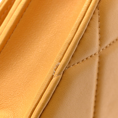 Chanel Lambskin Quilted Chanel 19 Wallet On Chain WOC Yellow 12 of 14