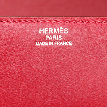 Hermes Tadelakt Egee Clutch Rouge Vif 5 of 7