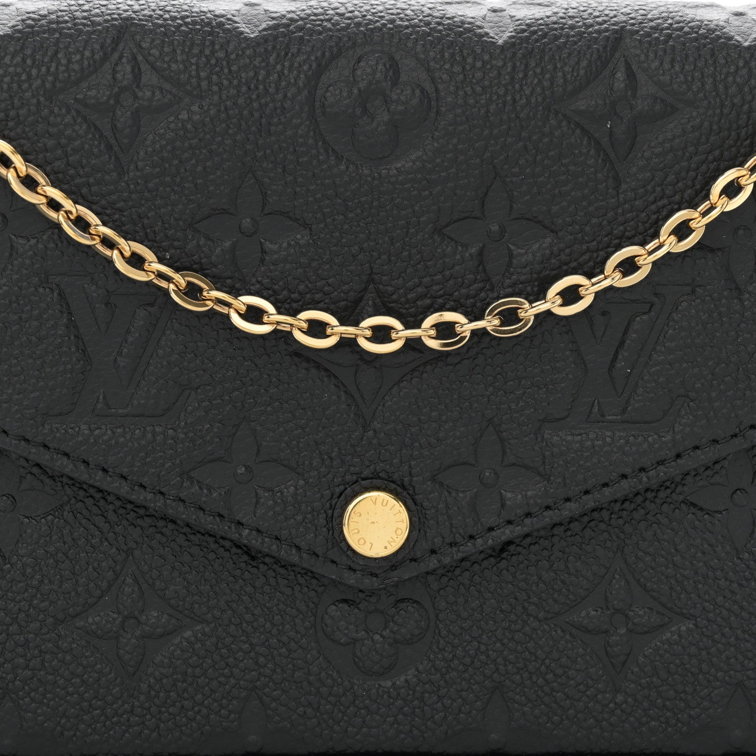 Louis Vuitton Empreinte Pochette Felicie Chain Wallet Black 9 of 12