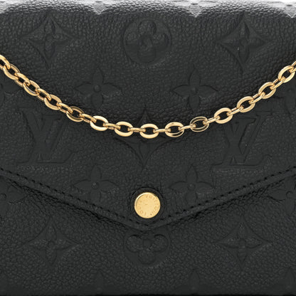 Louis Vuitton Empreinte Pochette Felicie Chain Wallet Black 9 of 12
