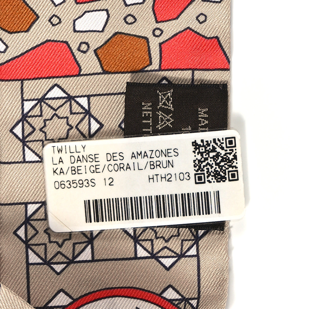 Silk La Danse Des Amazones Twilly Beige Corail Brun
