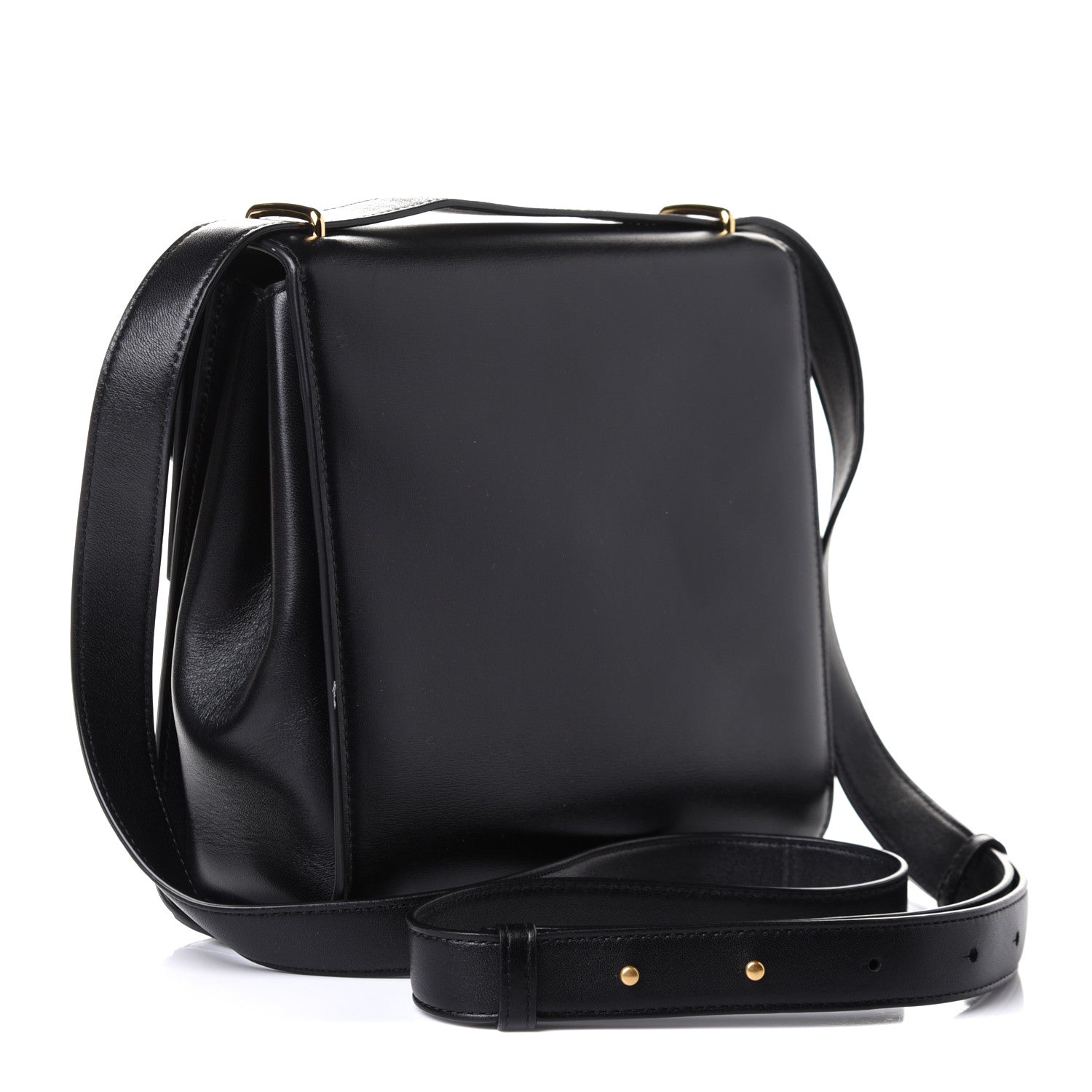 Bottega Veneta Box Calfskin Nappa Clip Bag Black 3 of 10