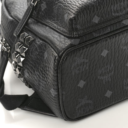 MCM Visetos Side Stud Mini Stark Backpack Black 7 of 8