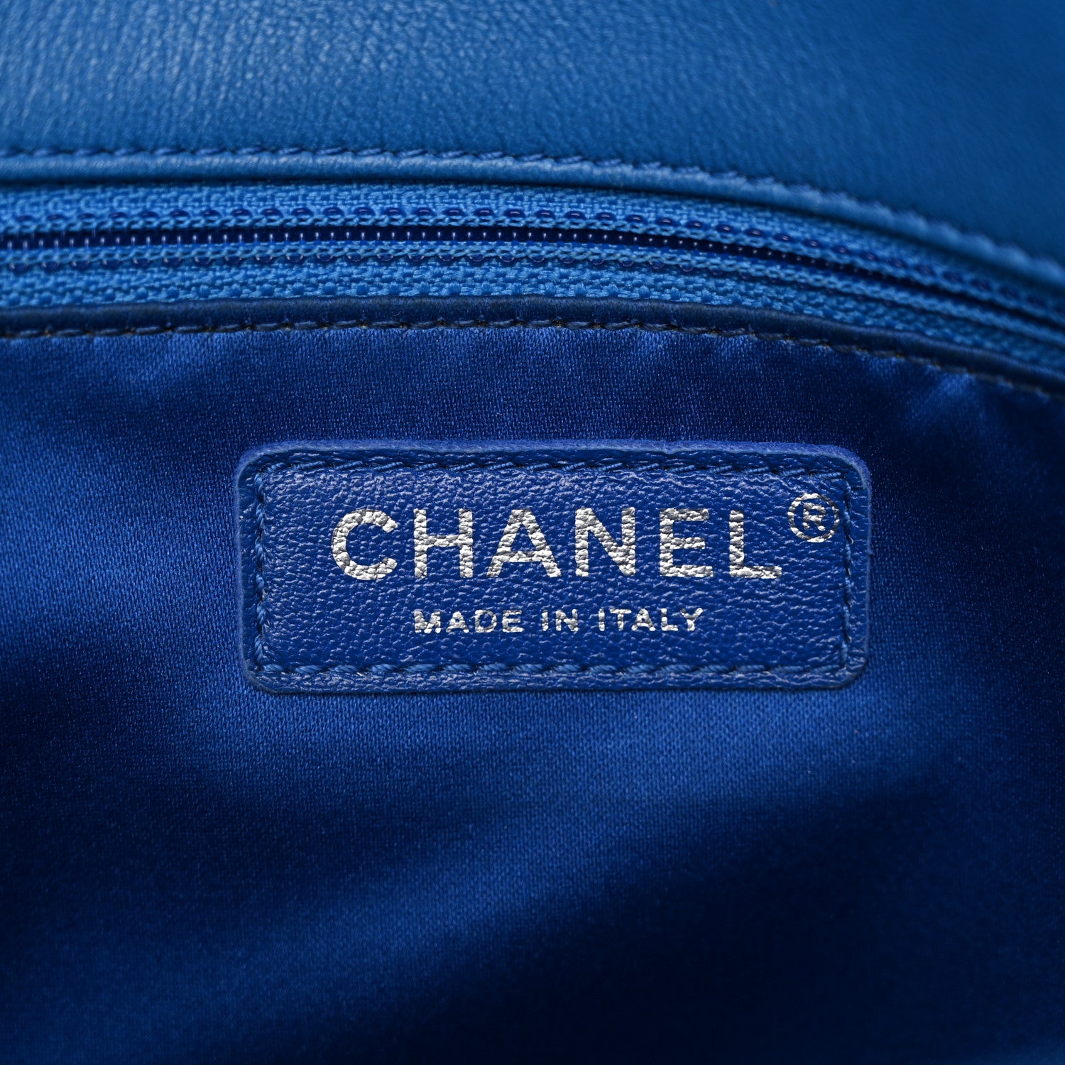 Chanel Lambskin Quilted Medium CC Crossing Flap Blue 6 of 13