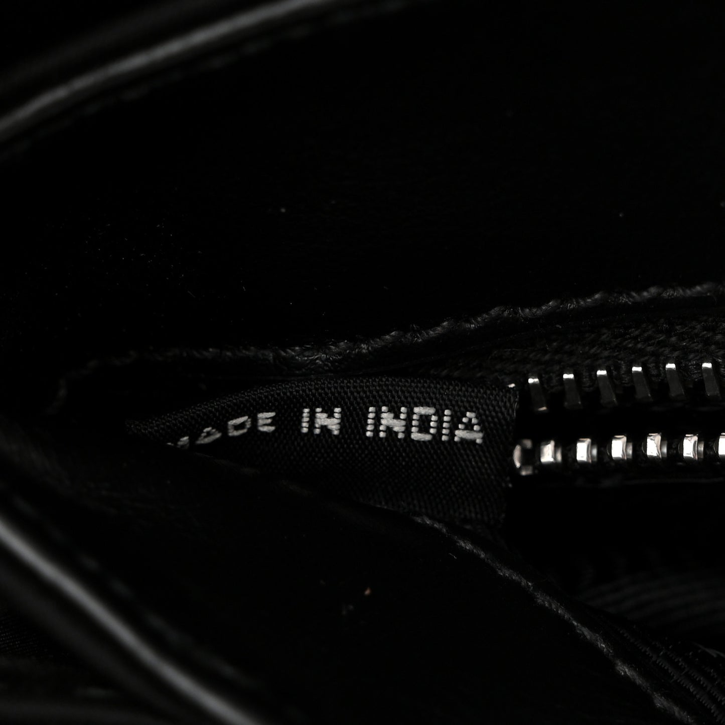 Saffiano Tessuto Nylon Chain Shoulder Bag Black