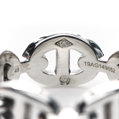Hermes Sterling Silver PM Chaine d'Ancre Enchainee Band Ring 49 5 5 of 6