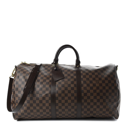 Louis Vuitton Damier Ebene Keepall Bandouliere 55 1 of 9