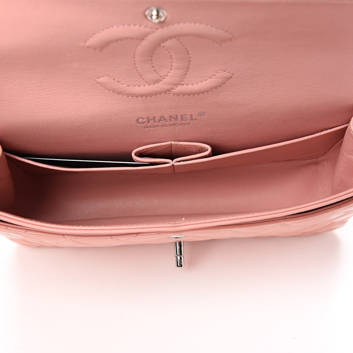 Chanel Patent Quilted Medium Double Flap Light Pink 4 of 12