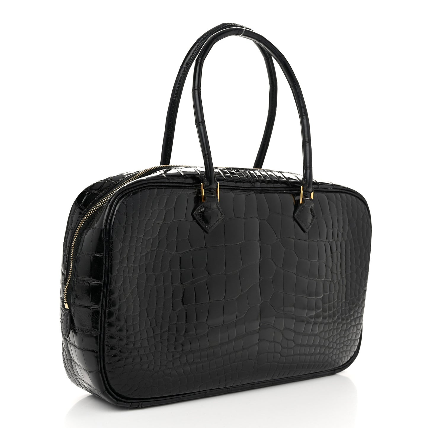 Shiny Alligator Plume Elan 28 Black