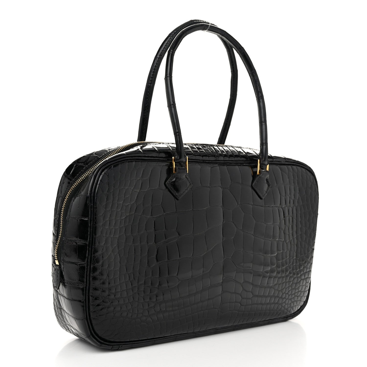 Hermes Shiny Alligator Plume Elan 28 Black 3 of 9