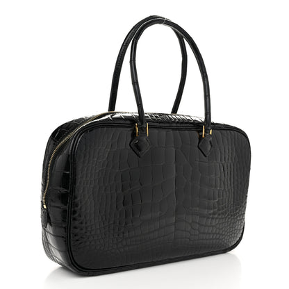 Hermes Shiny Alligator Plume Elan 28 Black 3 of 9