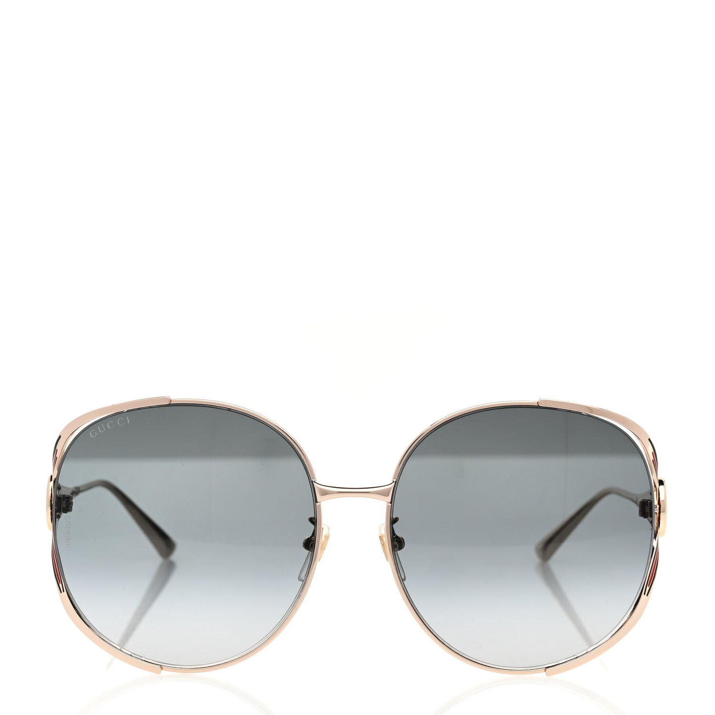 Metal Oversized Round Frame GG0225S Sunglasses Gold