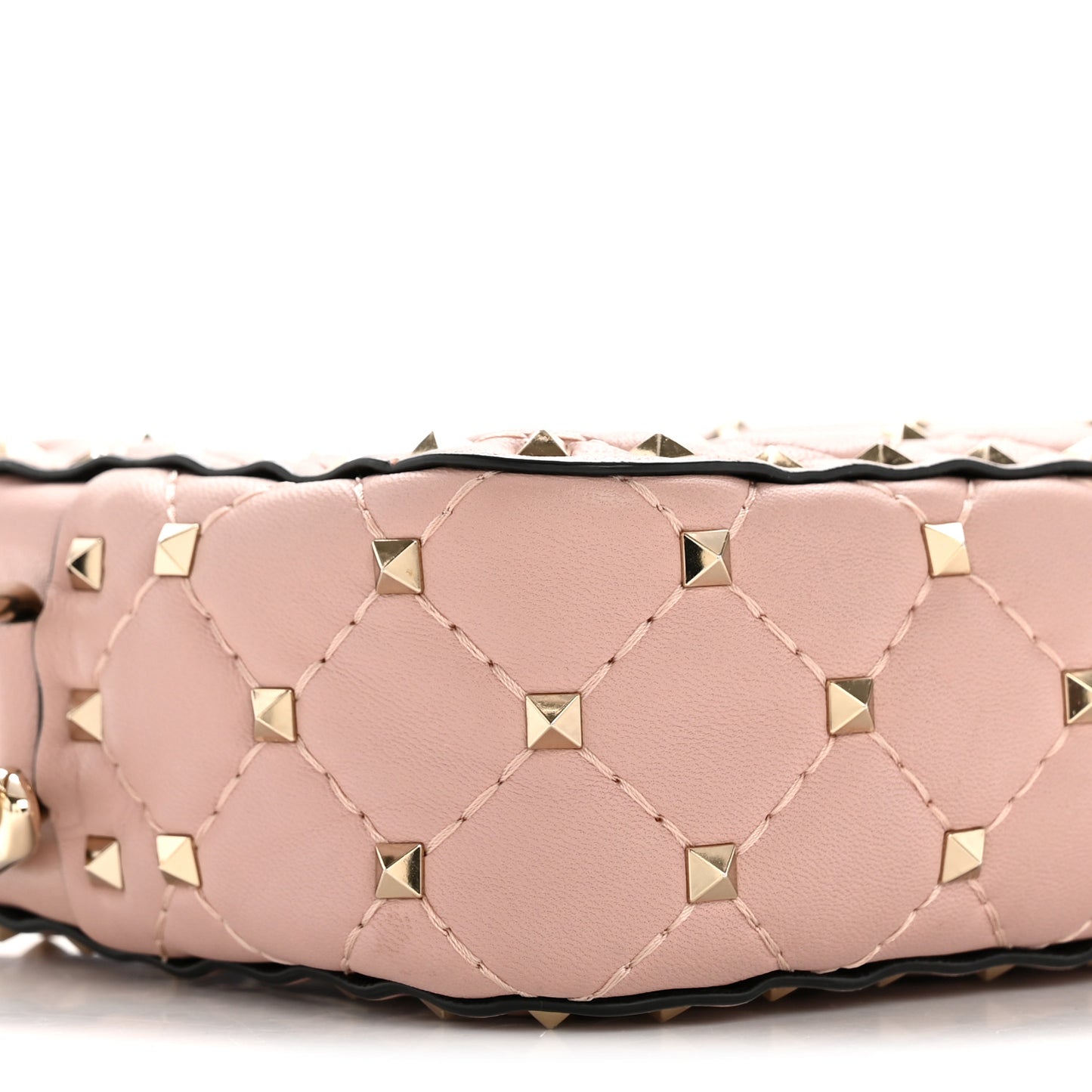 Nappa Rockstud Spike Camera Crossbody Bag Water Rose