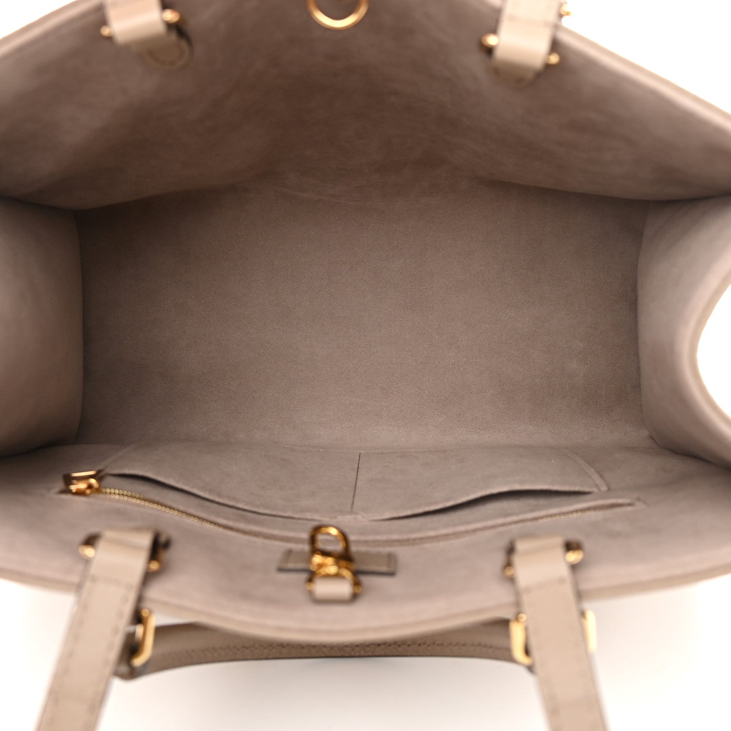 Louis Vuitton Empreinte Monogram Giant Onthego MM Tourterelle Creme 6 of 9