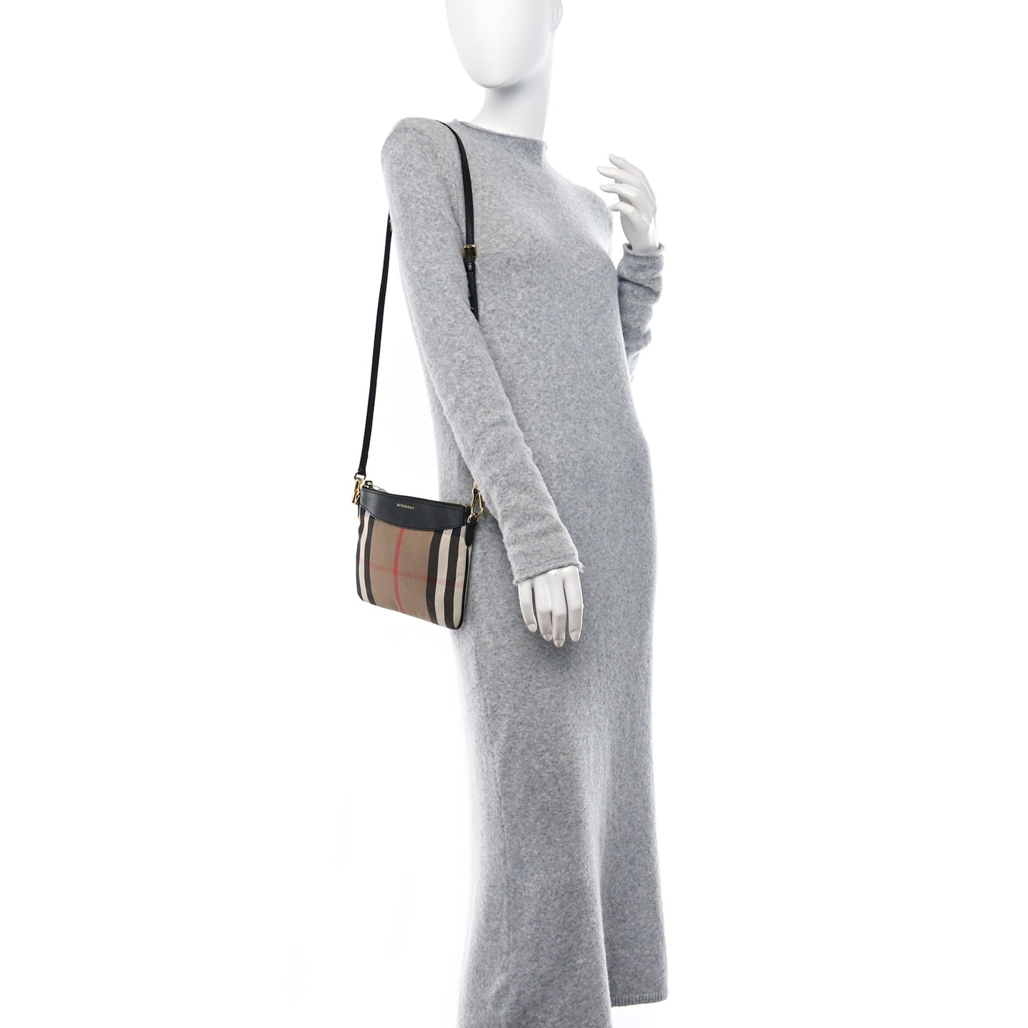 House Check Derby Peyton Crossbody Clutch Bag Black