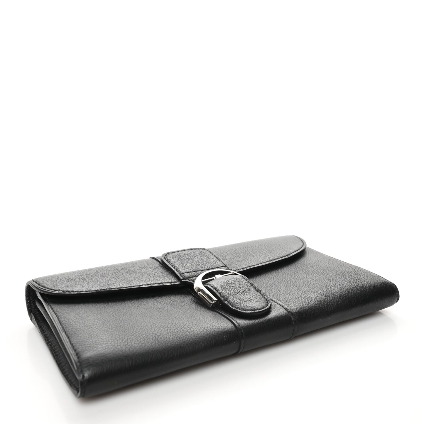 Grained Calfskin Brillant PTF Long Wallet Black