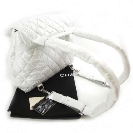 Nylon Coco Cocoon Backpack White