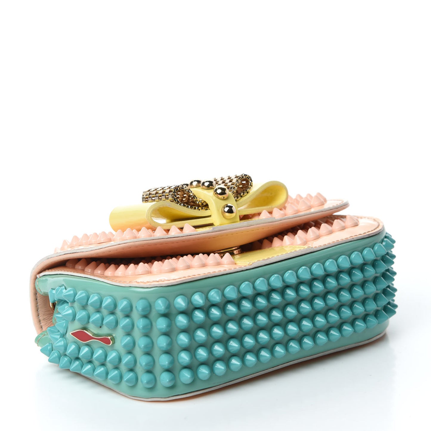Patent Spiked Sweety Charity Crossbody Bag Multicolor