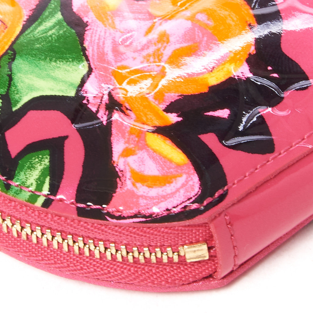 Louis Vuitton Vernis Roses Chapeau Coin Purse Rose Pop 6 of 8