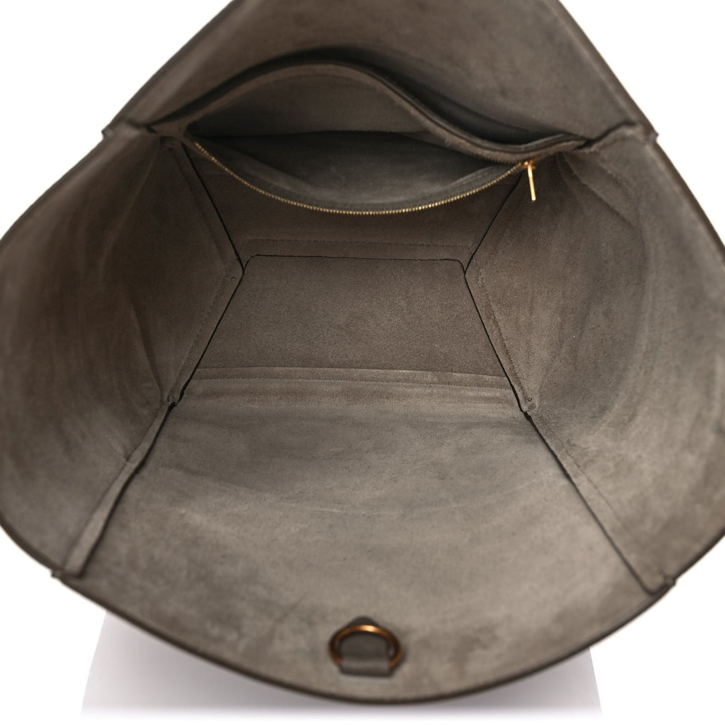 Soft Grained Calfskin Sangle Bucket Bag Taupe