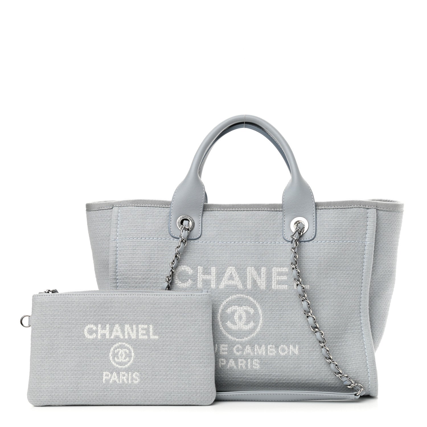 Chanel Mixed Fibers Small Deauville Tote Grey 1 of 11