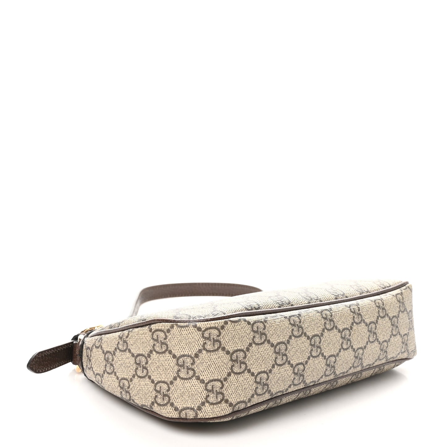 GG Supreme Monogram Textured Dollar Calfskin Small Ophidia Hobo Beige Ebony New Acero