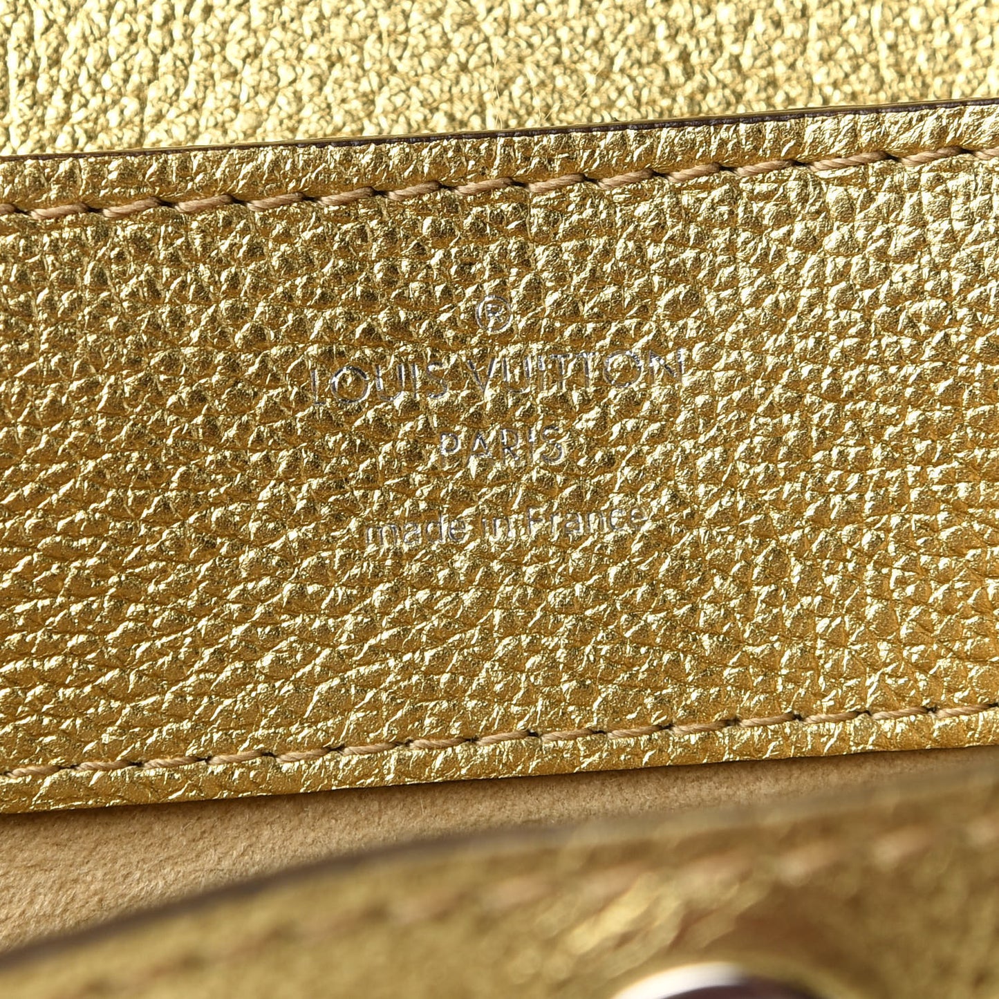Metallic Calfskin Lockme Mini Backpack Gold