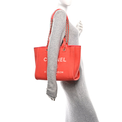 Chanel Mixed Fibers Small Deauville Tote Dark Orange 2 of 11