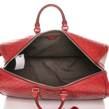 Gucci Guccissima Signature Large Duffle Hibiscus Red 5 of 6