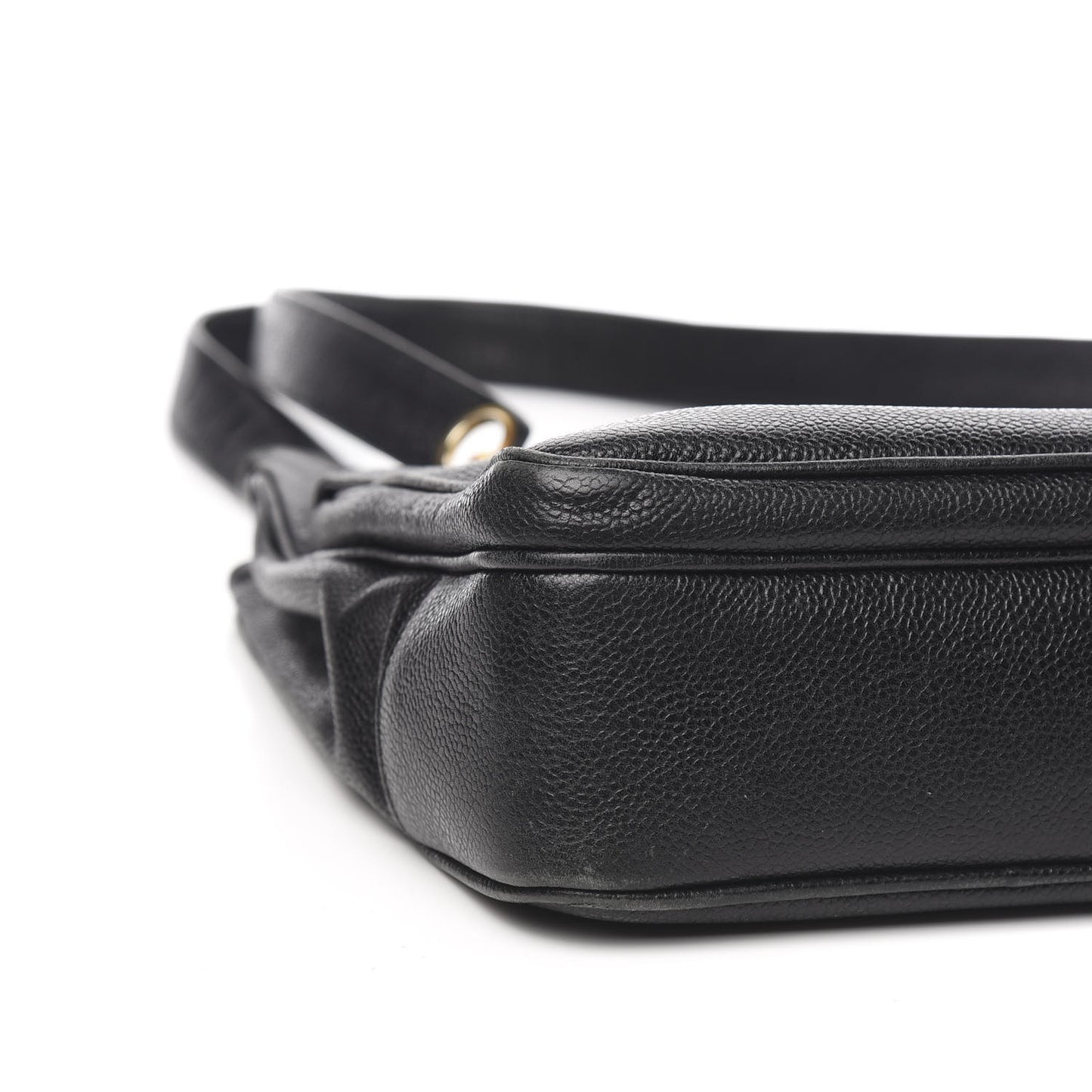 Caviar Flap Shoulder Bag Black